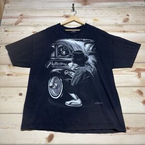 DOA David Gonzalez Reflection T Shirt Old School Hotrod Streetwear Black Sz 2XL